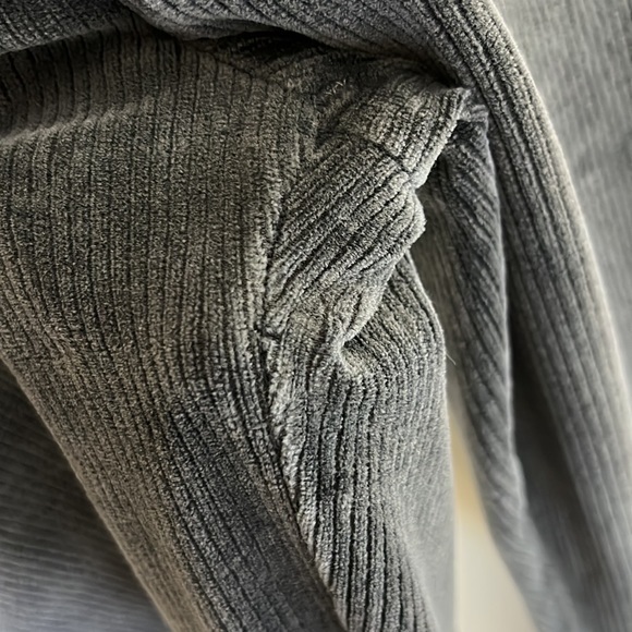 MOTHER seamless grey corduroy high rise legging - Picture 6 of 10